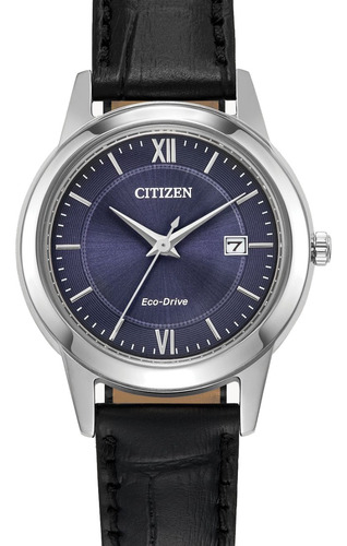 Reloj Citizen Dama Ecodrive Correa Piel Dial Azul Fe1087-01l