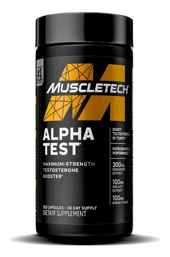 Imagen 1 de 5 de Alpha Test Testosterone Boster 120 Caps  Muscletech 