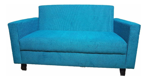 Sillon Cubo Tela Chenille 2 Cuerpos   Con Patas De Madera 