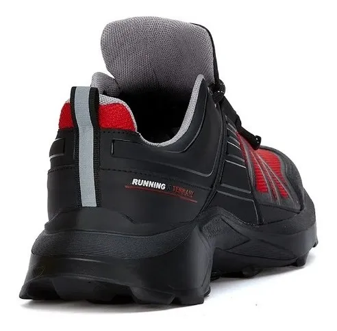 Tenis Para Hombre Ferrato Deportivo Negro rojo 9427 22and