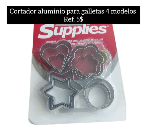 Cortador Para Galletas. Aluminio 4 Modelos 