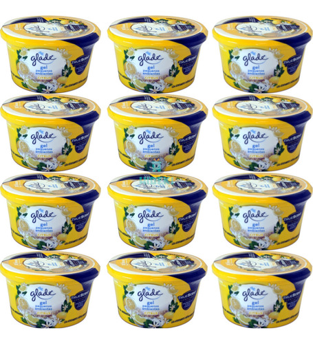 Kit 12 Cheirinho Para Carro Glade Gel Citrus Amarelinho 70g
