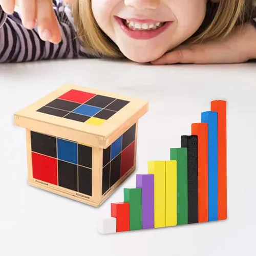 Juego De Construcción De Madera Para Niños, Cubo Trinomio
