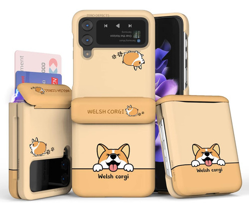 Vvupic Para Galaxy Z Flip 4 Funda Con Ranura Para 2 Tarjetas