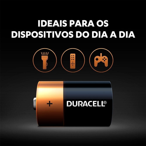 Imagem 4 de 6 de Duracell Pilha Alcalina Tam. Grande D C/ 2 Unidades