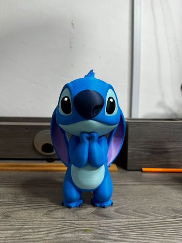 Stitch 3d Con Corazón Personalizado - 20cm