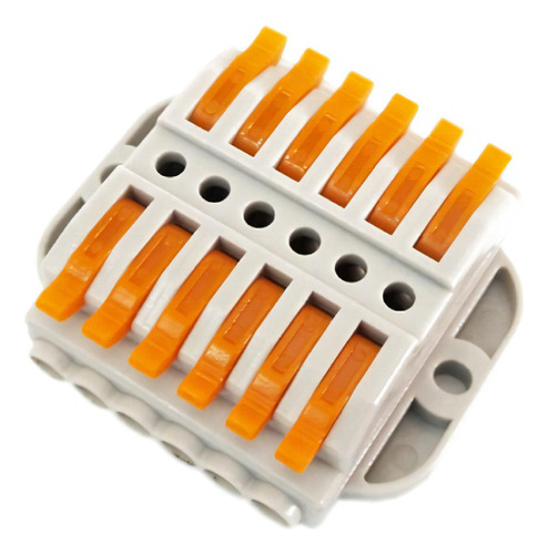 Bornera 8 Pines Conector Empalme Tipo Wago Demasled Color Naranja