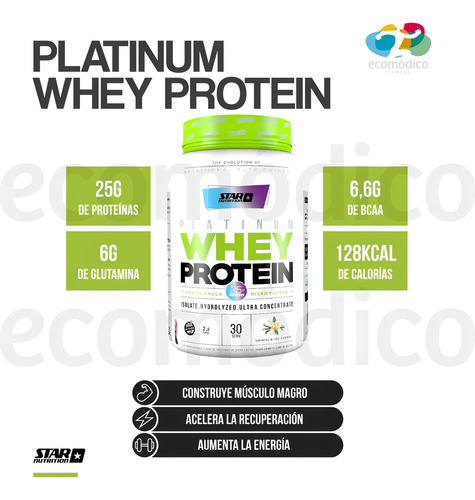 Proteina Whey Star Nutrition 2 Lb Sabor Frutilla