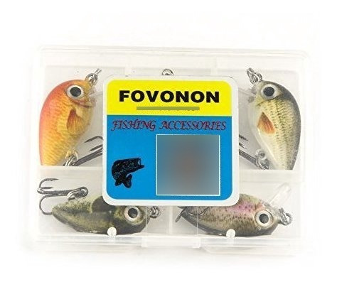 Fovonon Juego Cebo Crankbaits Señuelo Pesca Duro Nadador Ym