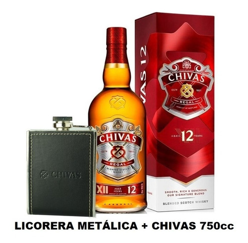 Whisky Chivas Regal 12 Años 750 + Licorera