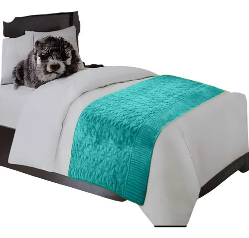 Piecera De Cama Tela Plush Y Genero Reversible 48