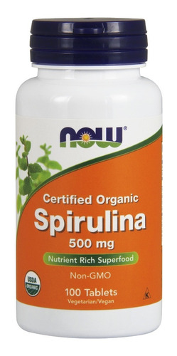 Ahora Los Alimentos De Espirulina Orgánica Rica En