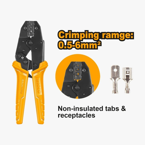 Pinza Crimpeadora Para Terminales Ingco Hrcpc0506 Ma
