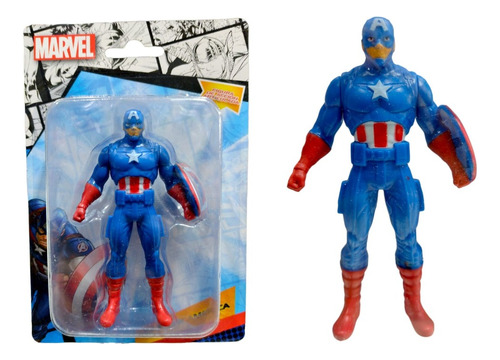 Muñeco Mini Articulado Capitán América En Blister 9cm Marvel