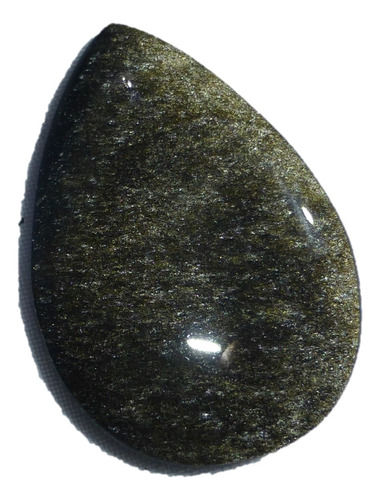 Mineral De Colección Obsidiana Dorada Cabujon Ranurado