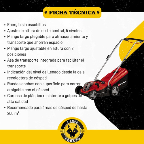 Imagen 4 de 9 de Cortadora De Pasto Eléctrica Einhell Ge-cm 33 Li Con Bateria