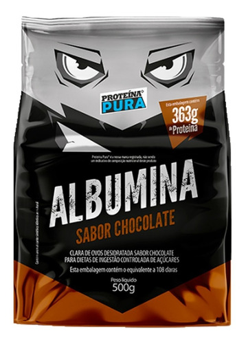 Imagem 1 de 2 de Albumina Proteina Pura - Sabor Chocolate - 500g