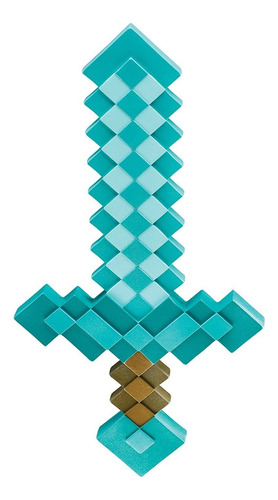 Espada Diamante Minecraft De Plástico Color Azul