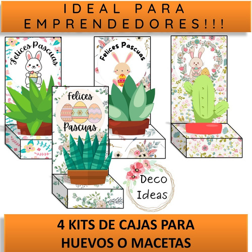 Imagen 3 de 6 de Kit Imprimible 07 Pascuas Caja Porta Huevo + Etiqueta + Tag