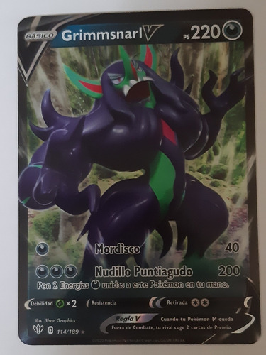 Grimmsnarl V Ultra Raro Español Original Pokemon Tcg