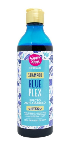 Happy Anne Blue Plex Shampoo Matizador Vegano Rubios Pelo