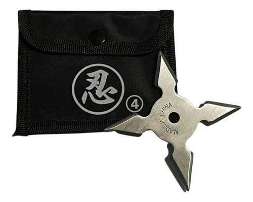 Shuriken 4 Puntas Black Ninja Con Funda