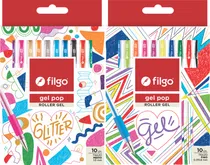 Comprar Combo X2 Estuches Filgo Gel Pop Clasicos, Fluo Y Glitter 20u