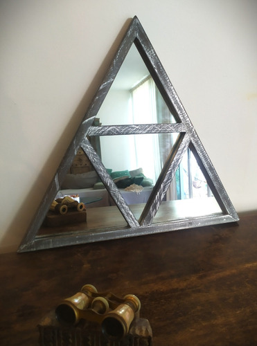 Espejo Tulum, Espejo Triangular Ecológico Decorativo.