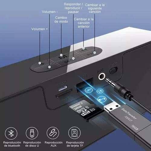 Bocina Bluetooth Portátil Inalambrica Altavoces Recargables