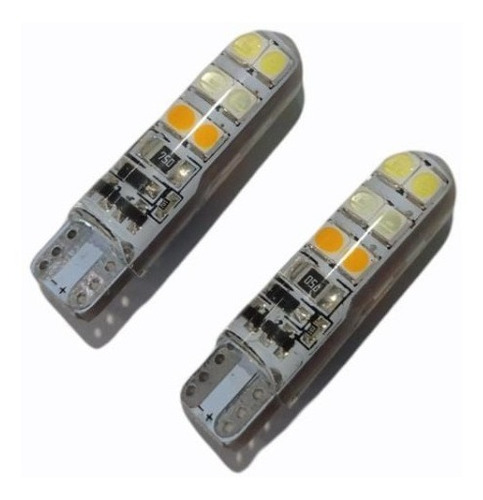 Par Foco Led T10 Multicolor Estrobo Blanco Azul Naranja