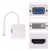 Comprar Adaptador Video 3 En 1 Mini Display Port A Hdmi Vga Dvi 