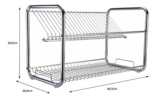 Organizador Platos de Acero Inoxidable 2 Niveles – ASA College