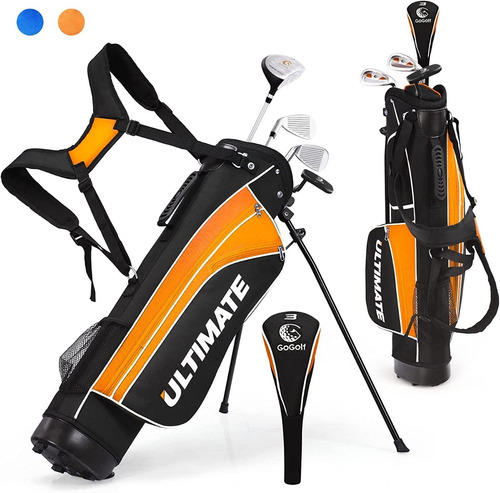 Set De 4 Palos De Golf Ultimate Junior Bolsa Maleta Orange