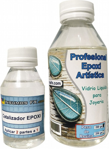 Vidrio Liquido Resina Epoxi Para Artesanias Kit 150 Gr Caba