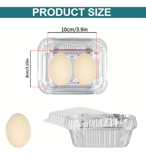 50pcs Bandejas Desechables De Aluminio Con Tapas,