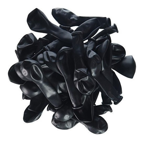 Qualatex 5  Globos Redondos, Onyx Negro - Pack De 100.