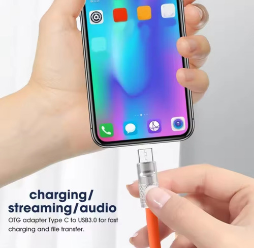 Cable Carga Rapida Tipo C Android Uso Rudo 2m (azul) Azul Acero