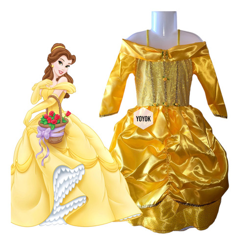 Disfraz Princesa Bella Disney - Vestido Princesa Bella