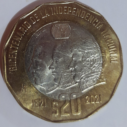 Moneda Bicentenario De La Independencia Nacional 1821/2021