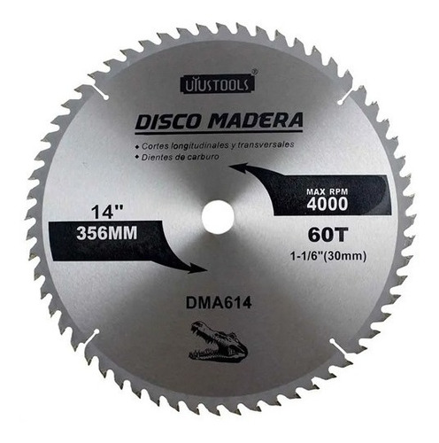 Disco Para Madera Uyustools 14 X 60 Dientes Dma614