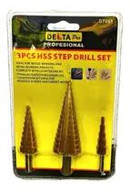 Comprar 3 Brocas Escalonadas Acero Hss En Titanio 4-12 \u002F 4-20 \u002F 4-32