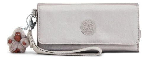 Billetera Kipling - Modelo Rubi Smooth Silver Metallic