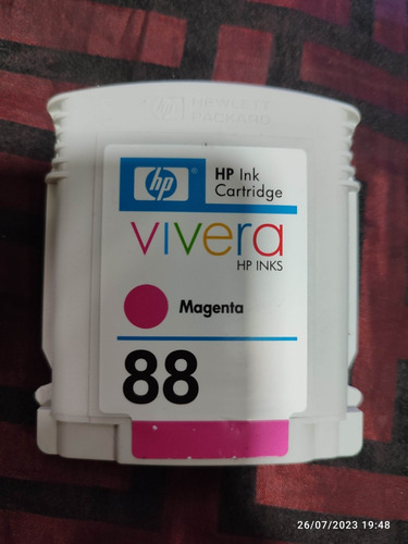 Cartucho De Tinta Plotter Hp 88 Magenta C9387a Llena Nuevacs