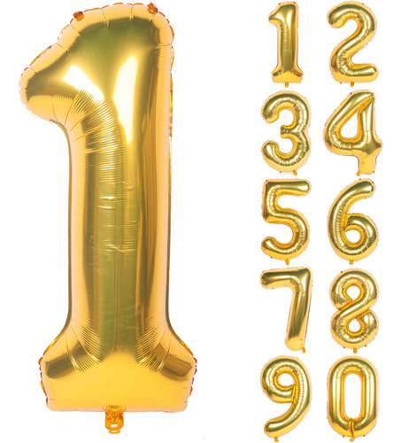 Número De Oro De 40 Pulgadas Globos (oro 1)