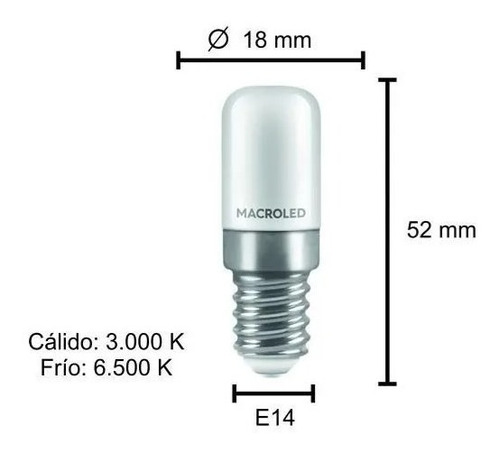 Imagen 4 de 11 de Lampara E14 Heladera Perfume Led 4w Macroled - Pack X 10