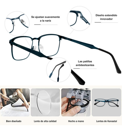 Lentes para computadora anti luz azul unisex neutro casual