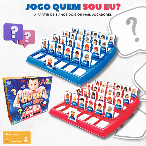 Jogo Quem Sou Eu ? Educativo Com Tabuleiro E Cartas Advinha