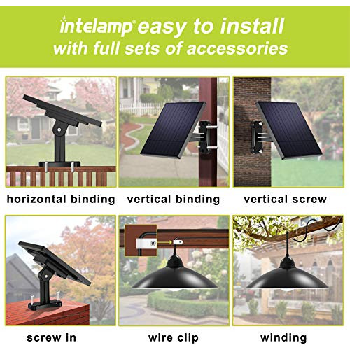 Luces Colgantes Solares, 2 Pack Luces Solares Cobertizo...