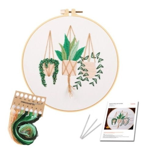 Imagem 1 de 4 de Kit Completo Para Bordado Diy Faça Você Mesmo Iniciante