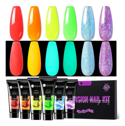 Ur Sugar Juego De Uñas De Gel De Extensión De Poliéster Que